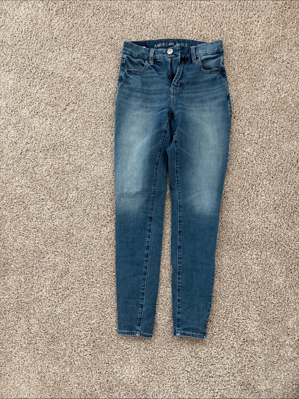 American Eagle Outfitters curvy high rise Dark Blue Skinny Jeans
